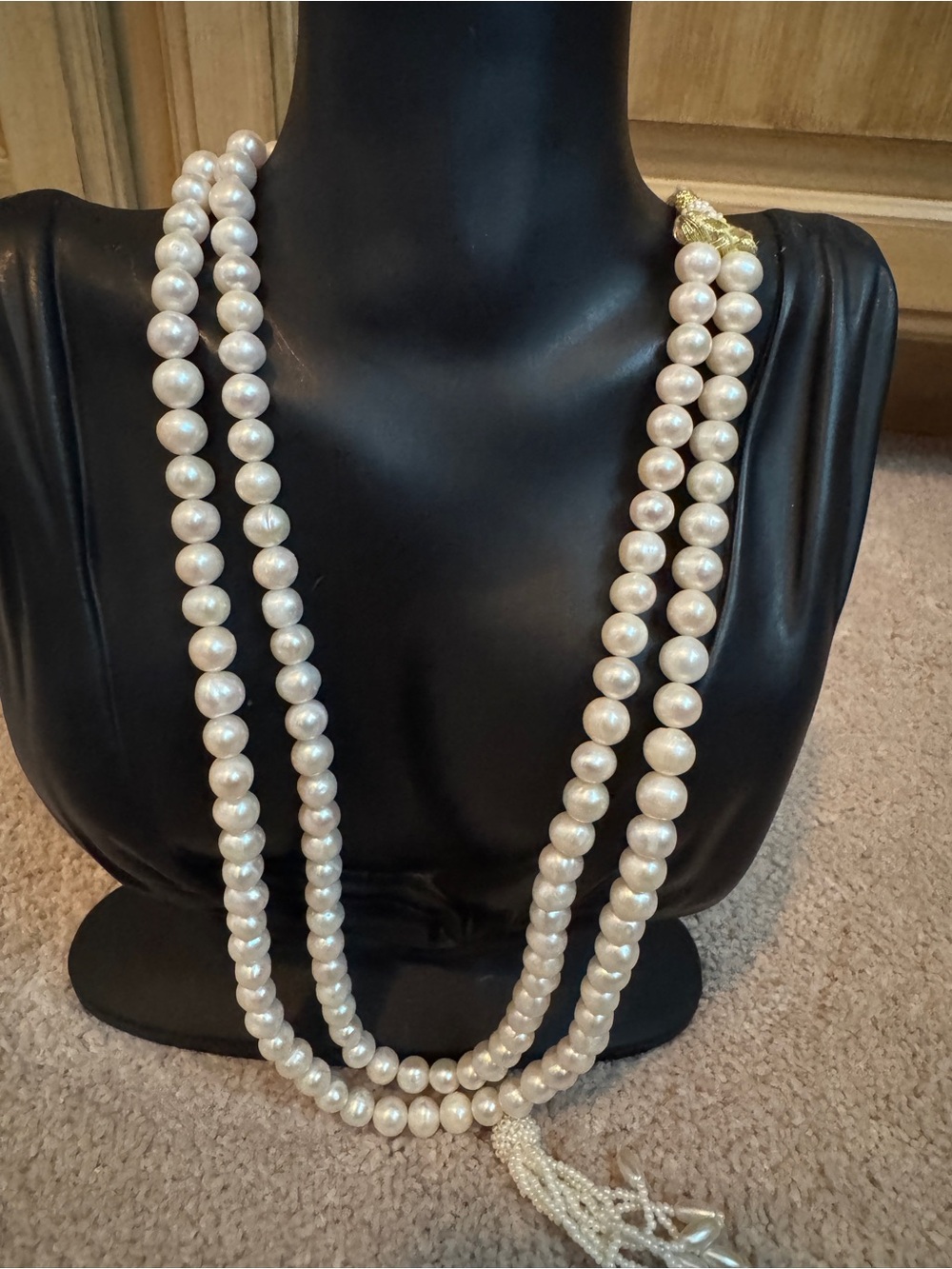 Classic White Pearl Multi-Strand Necklace - Elegant Women's Jewelry